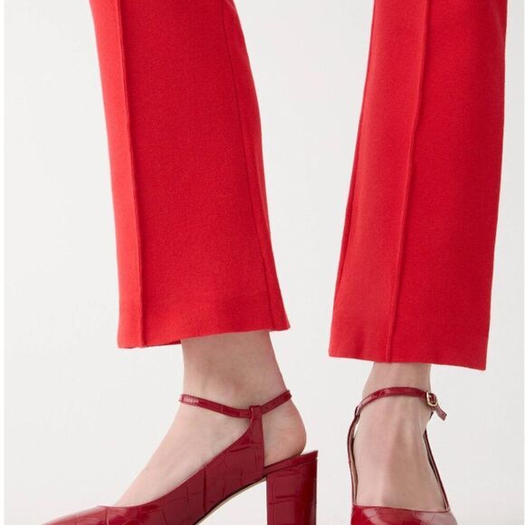 J. Crew BX869 Delaney Kickout Sweater Pants in Red NWT size Small Petite - Picture 2 of 13